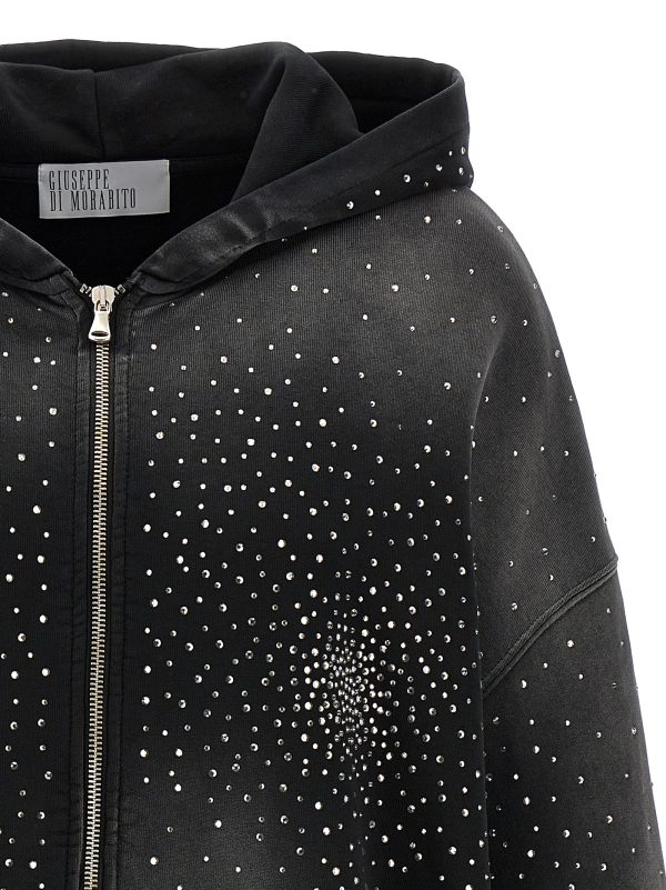 Washed rhinestone hoodie - immagine 3