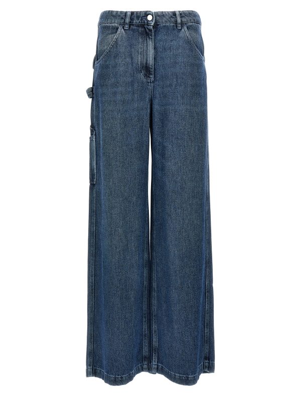 Wide leg lyocell jeans