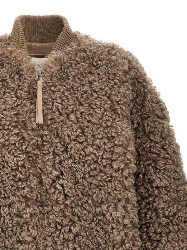 Faux fur bomber jacket - immagine 4