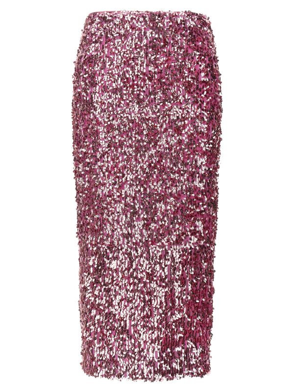 Sequin midi skirt