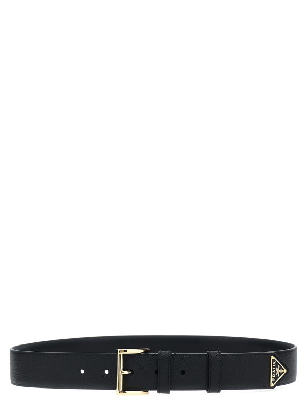 Saffiano logo belt