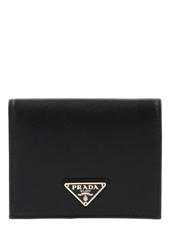 Logo leather wallet