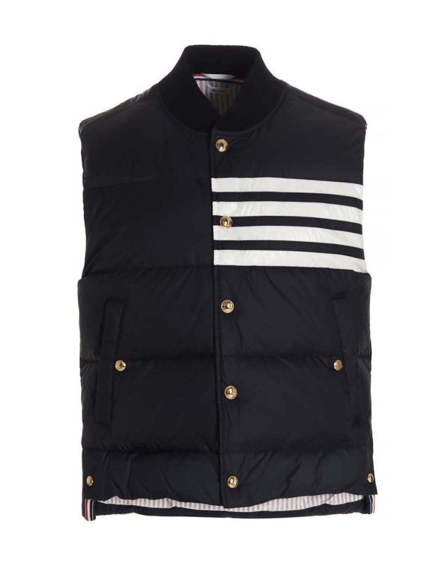 '4 bar’ sleeveless jacket