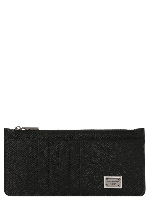 Logo leather wallet