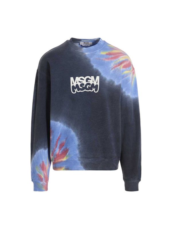 Logo print tie dye sweatshirt by Burro Studio