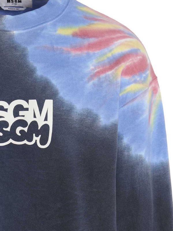 Logo print tie dye sweatshirt by Burro Studio - immagine 3