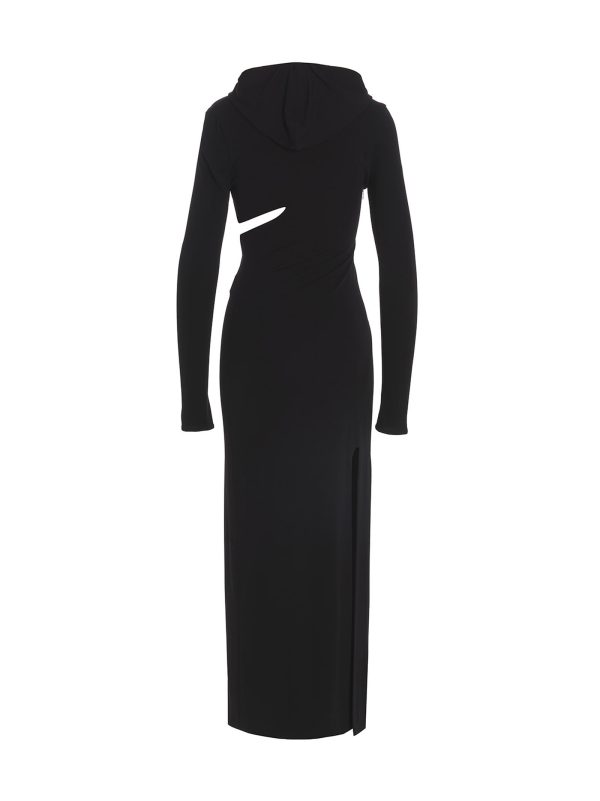 Long cut-out hooded dress - immagine 2