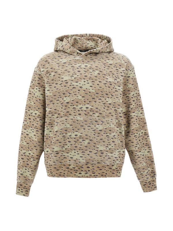 Felpa con cappuccio 'Camo leopard'