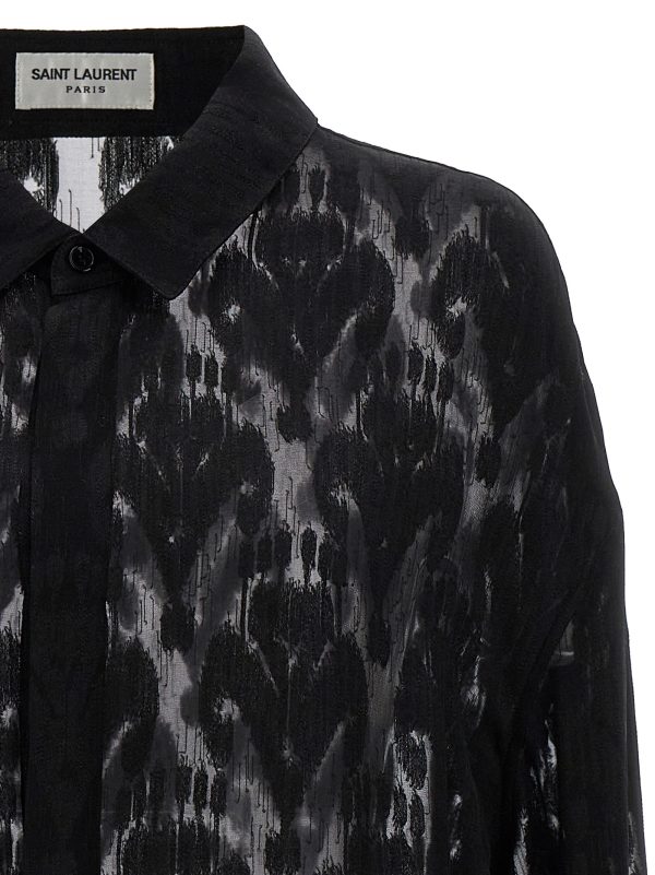 Transparent silk pattern shirt. - immagine 3