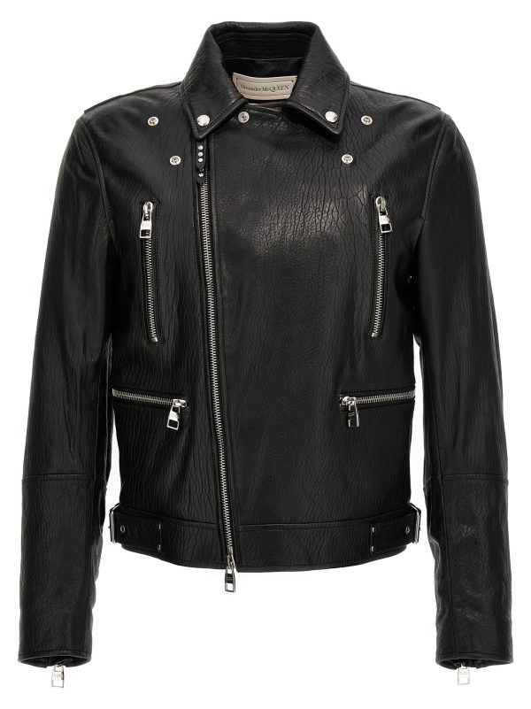 Texture leather jacket - immagine 2