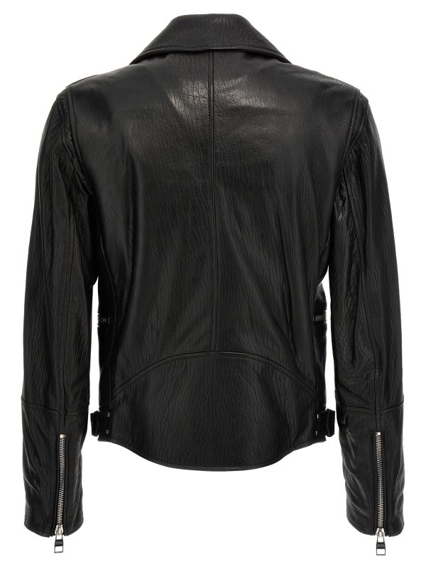 Texture leather jacket - immagine 3