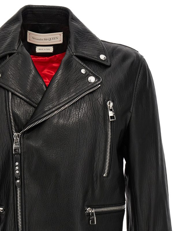 Texture leather jacket - immagine 4