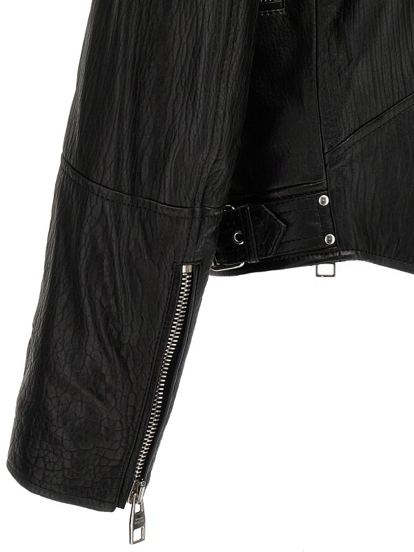 Texture leather jacket - immagine 5