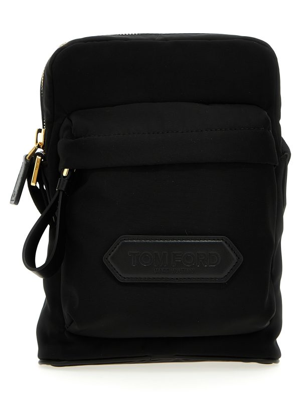 Logo nylon crossbody bag