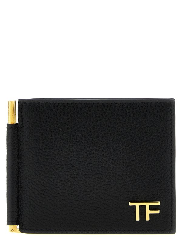 Logo leather wallet