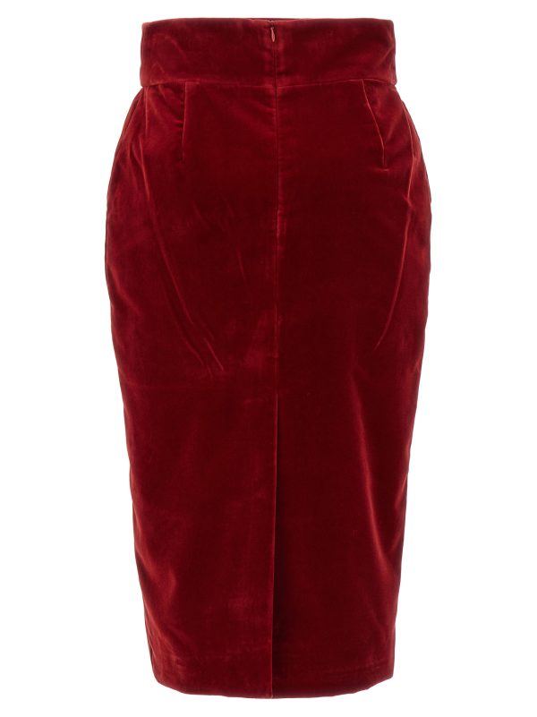 Velvet midi skirt - immagine 2