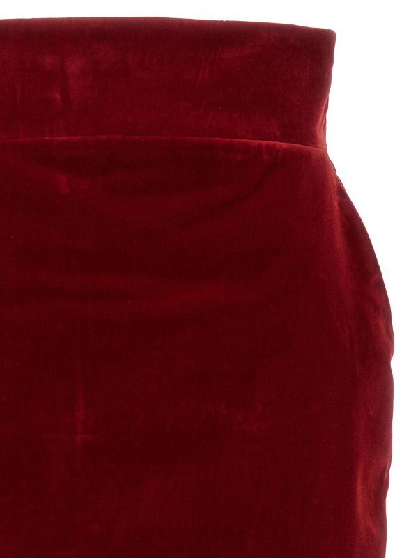 Velvet midi skirt - immagine 3