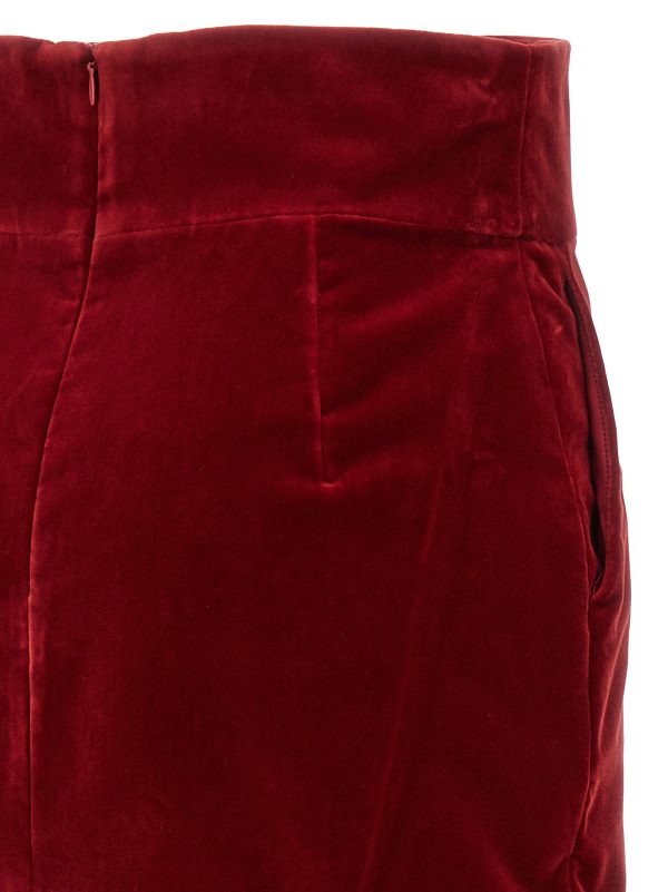 Velvet midi skirt - immagine 4