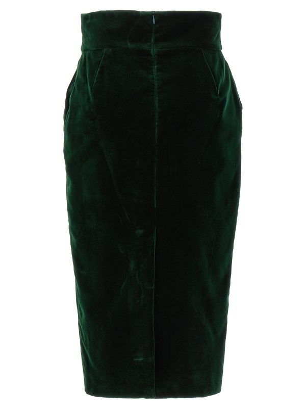 Velvet midi skirt - immagine 2