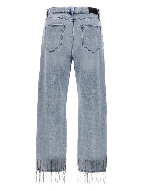 Rhinestone fringed jeans - immagine 2