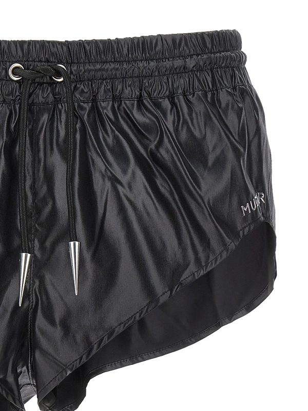 Shiny effect fabric swimsuit shorts - immagine 3