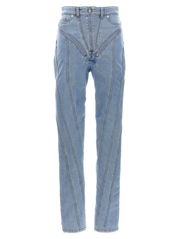 'Zipped spiral' jeans