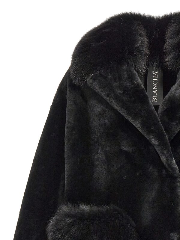 'Merino Straight-Volpe Shadow' fur coat - immagine 3