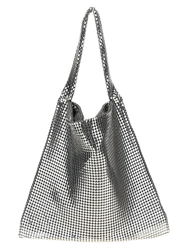 'Silver Pixel Metallic' shopping bag