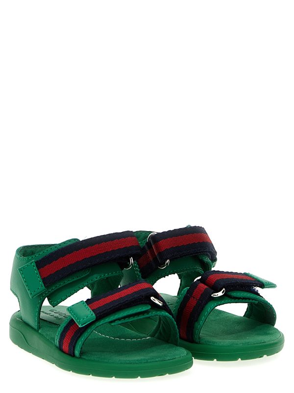 Web ribbon sandals