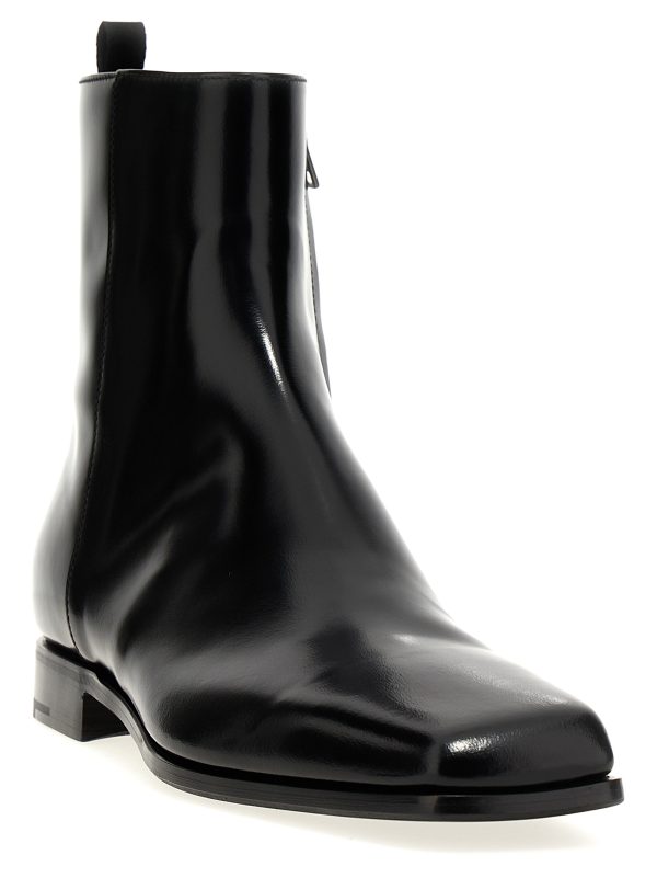 Brushed leather chelsea boots - immagine 2