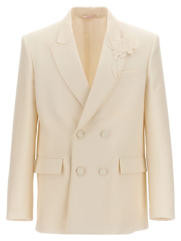 Valentino flower embroidery blazer