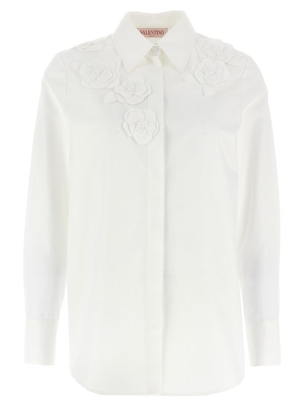 Valentino flower application shirt