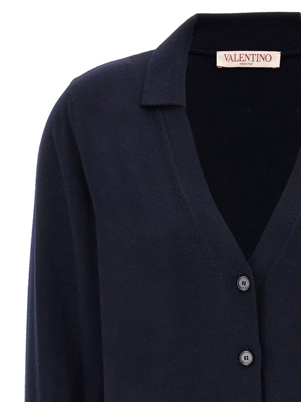 Valentino logo embroidery cardigan - immagine 3