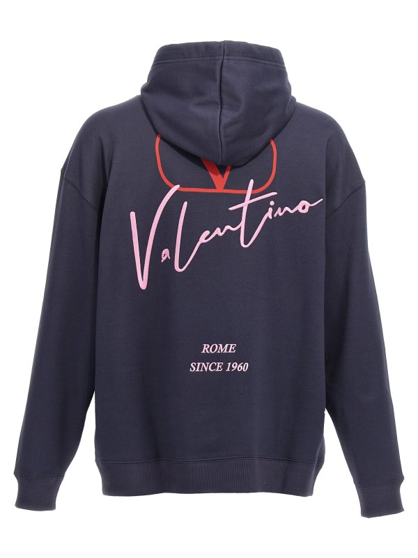 Valentino logo embroidery hoodie - immagine 2