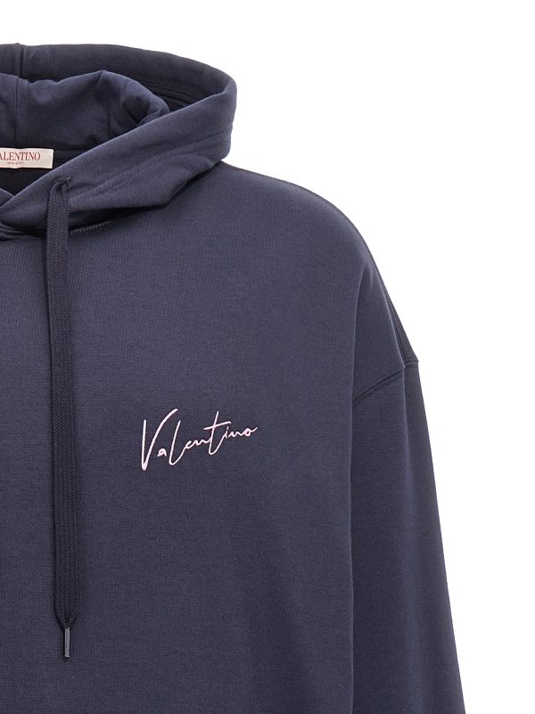 Valentino logo embroidery hoodie - immagine 3