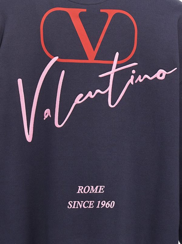 Valentino logo embroidery hoodie - immagine 4