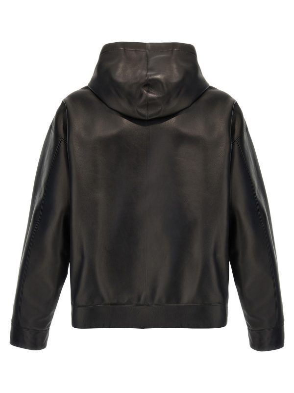 Valentino leather hooded jacket - immagine 2