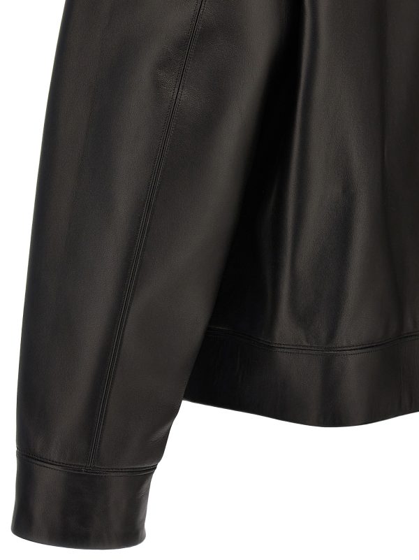 Valentino leather hooded jacket - immagine 4