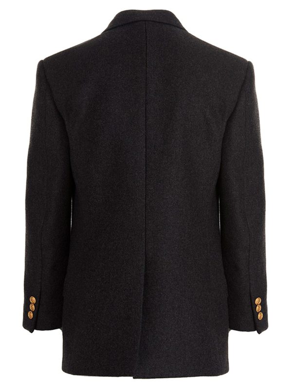 Cashmere wool double breast blazer jacket - immagine 2