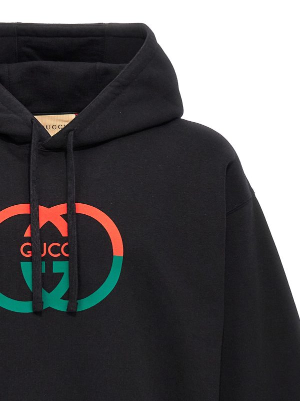 Logo print hoodie - immagine 3