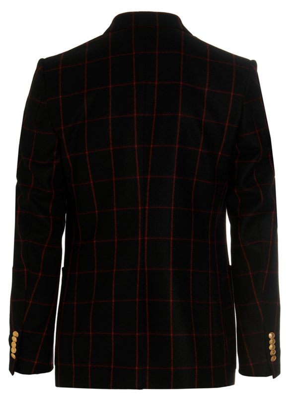 Double-breasted check blazer - immagine 2