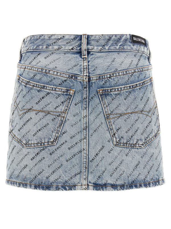 Logo denim skirt - immagine 2