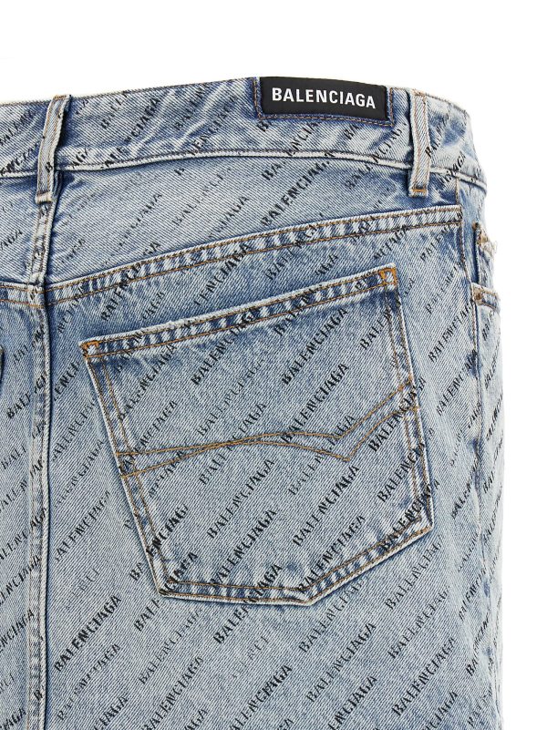 Logo denim skirt - immagine 4