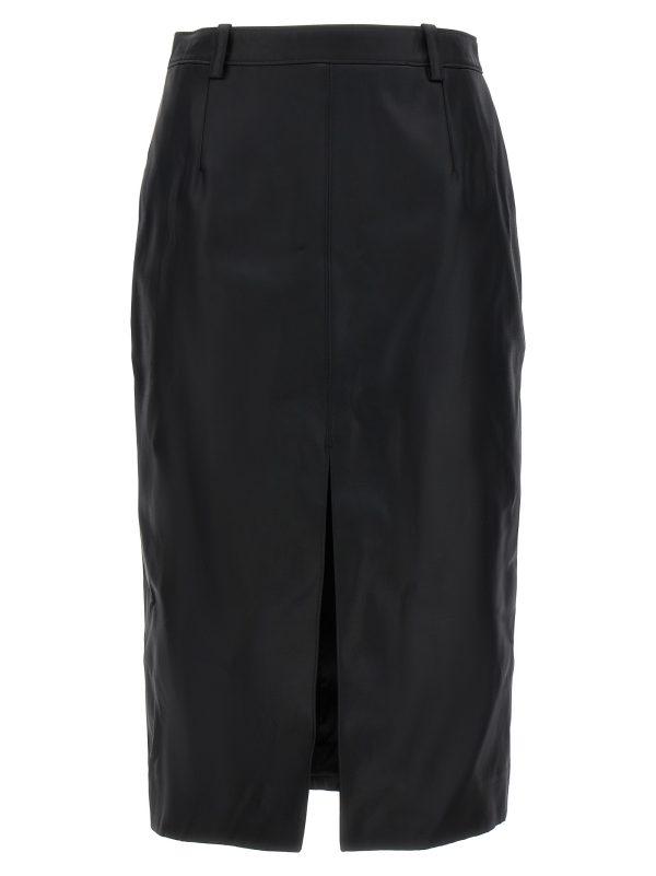 Shiny gabardine skirt