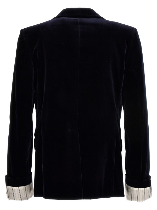 Turned-up velvet cuff blazer - immagine 2