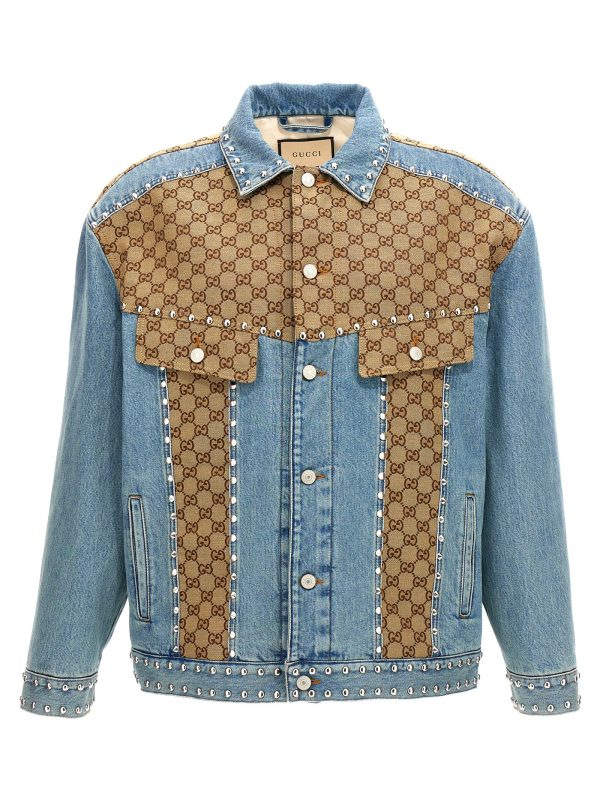 'GG' insert denim jacket