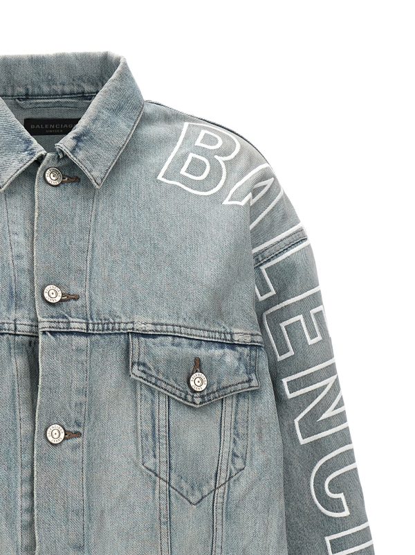 Logo embroidery denim jacket - immagine 3