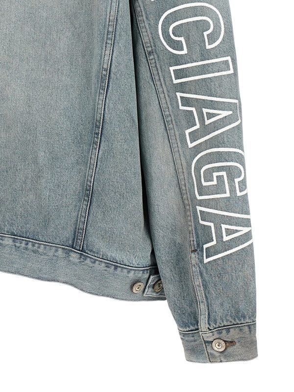 Logo embroidery denim jacket - immagine 4