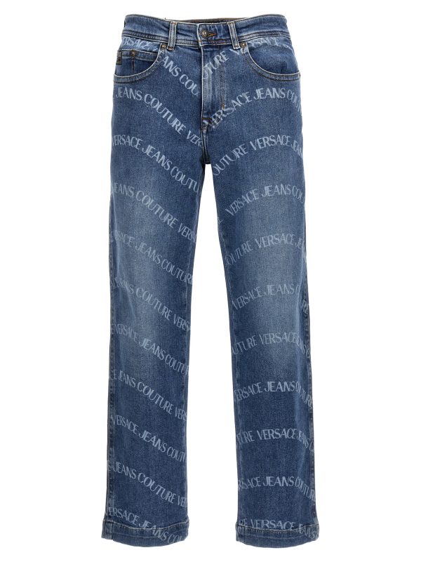 Logo print jeans