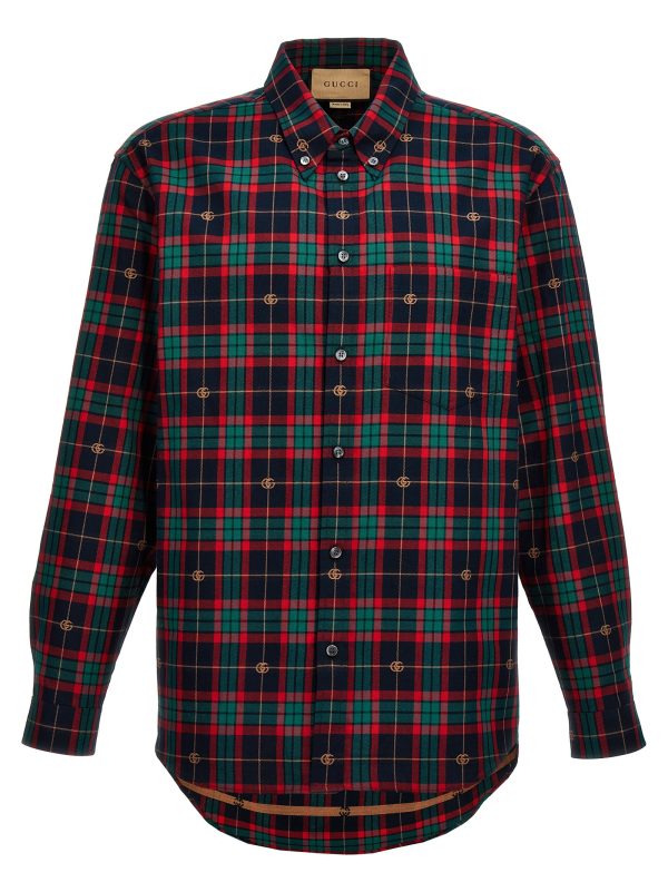 'GG' tartan shirt